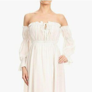 Renaissance Inspired off the shoulder medieval style underdress size large